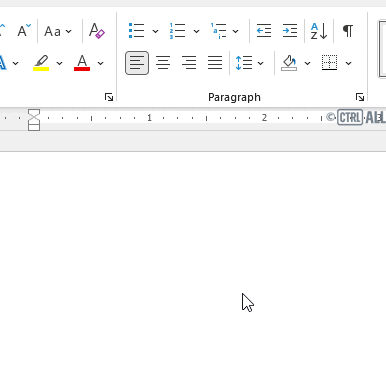 Numbered list demonstration in Word